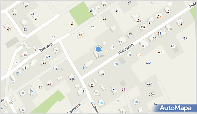 Kiełpino, Piaskowa, 7, mapa Kiełpino