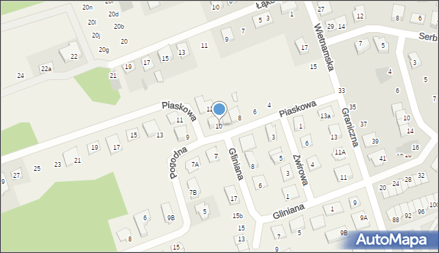 Klepacze, Piaskowa, 10, mapa Klepacze