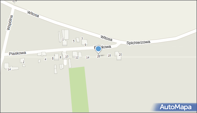 Kłobuck, Piaskowa, 16, mapa Kłobuck