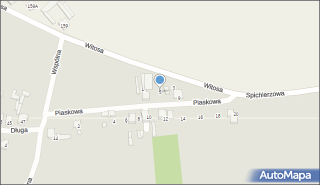 Kłobuck, Piaskowa, 5, mapa Kłobuck