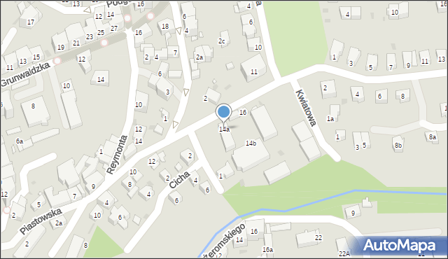 Kłodzko, Piastowska, 14a, mapa Kłodzka