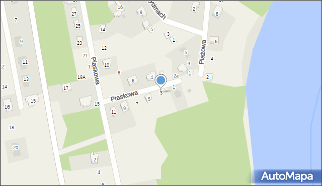 Klotyldzin, Piaskowa, 3, mapa Klotyldzin