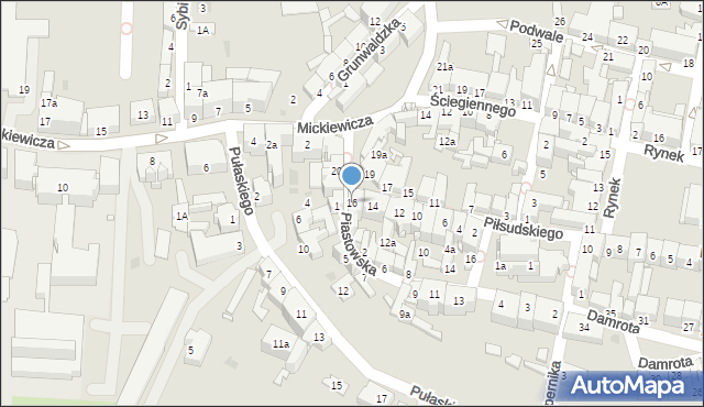 Kluczbork, Piłsudskiego Józefa, marsz., 16, mapa Kluczbork