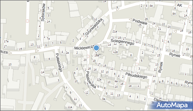 Kluczbork, Piłsudskiego Józefa, marsz., 19a, mapa Kluczbork