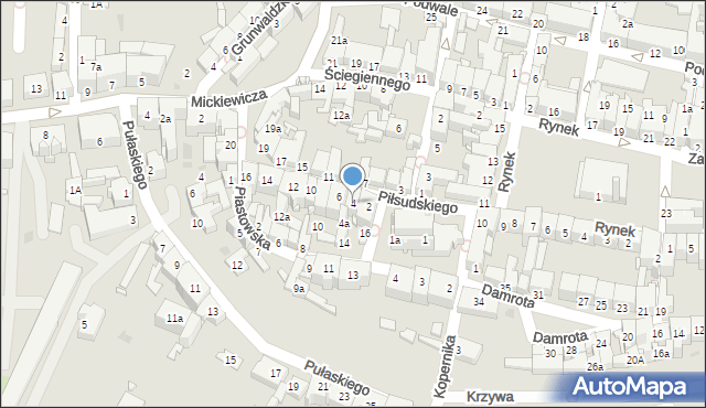 Kluczbork, Piłsudskiego Józefa, marsz., 4, mapa Kluczbork