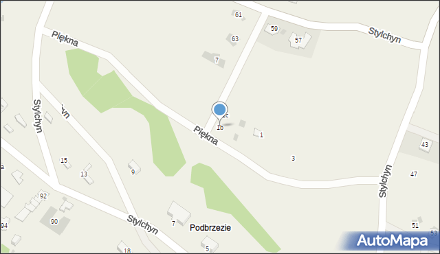 Kluszkowce, Piękna, 1b, mapa Kluszkowce