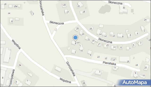 Kluszkowce, Pienińska, 4, mapa Kluszkowce