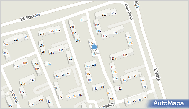 Knurów, Piłsudczyków, 14c, mapa Knurów