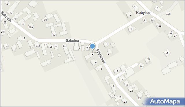 Kobylice, Piaskowa, 2, mapa Kobylice