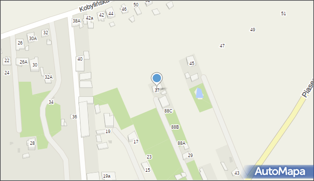 Kobylin, Piaseczyńska, 37, mapa Kobylin
