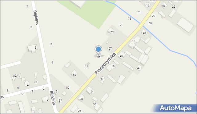 Kobylin, Piaseczyńska, 65, mapa Kobylin