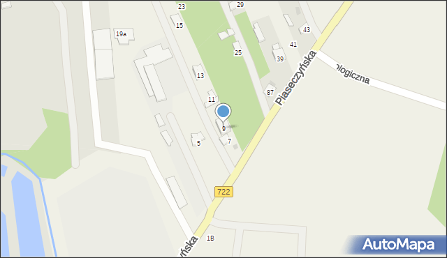 Kobylin, Piaseczyńska, 9, mapa Kobylin