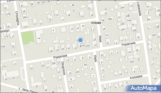 Kobyłka, Piaskowa, 8, mapa Kobyłka
