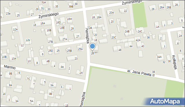 Kobyłka, Pieniążka Kazimierza, ks., 16, mapa Kobyłka