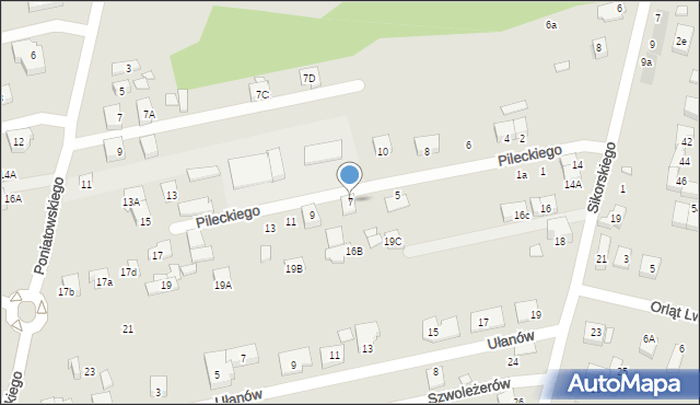 Kobyłka, Pileckiego Witolda, rtm., 7, mapa Kobyłka