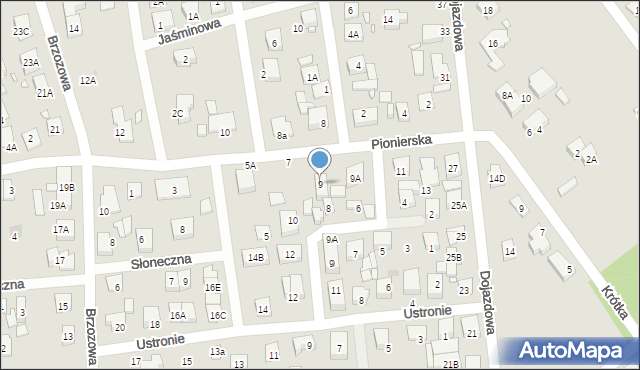 Kobyłka, Pionierska, 9, mapa Kobyłka