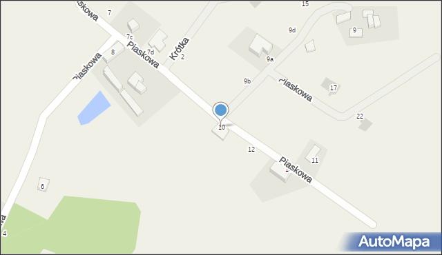 Kobysewo, Piaskowa, 10, mapa Kobysewo