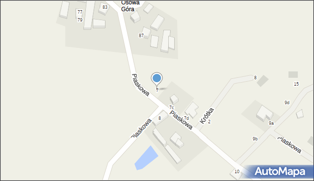 Kobysewo, Piaskowa, 7, mapa Kobysewo