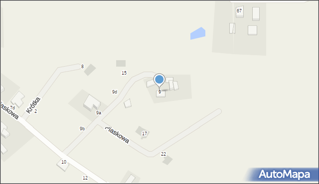 Kobysewo, Piaskowa, 9, mapa Kobysewo