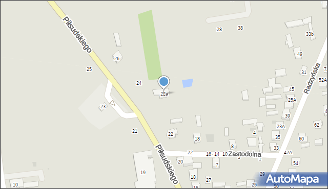 Kock, Piłsudskiego Józefa, marsz., 22a, mapa Kock