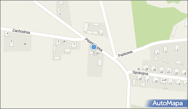 Kodrąb, Piotrkowska, 1, mapa Kodrąb