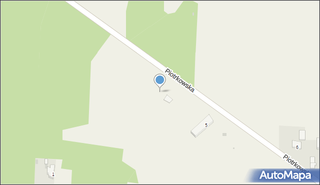 Kodrąb, Piotrkowska, 5a, mapa Kodrąb