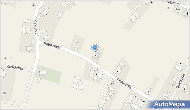 Kolanowice, Piaskowa, 1, mapa Kolanowice