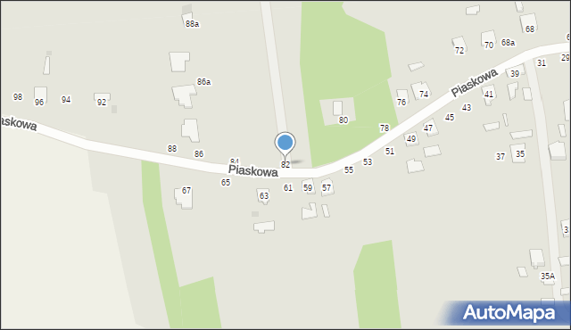 Kolbuszowa, Piaskowa, 82, mapa Kolbuszowa