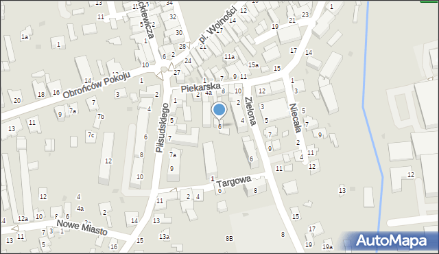 Kolbuszowa, Piekarska, 6, mapa Kolbuszowa