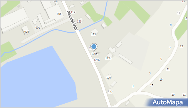 Kolbuszowa, Piłsudskiego Józefa, marsz., 125a, mapa Kolbuszowa