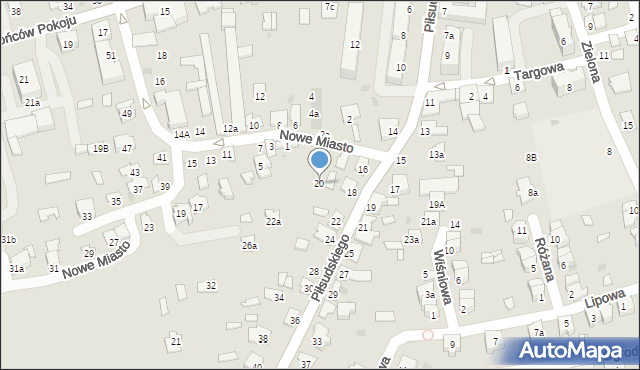 Kolbuszowa, Piłsudskiego Józefa, marsz., 20, mapa Kolbuszowa