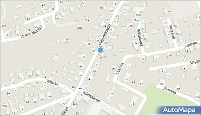 Kolbuszowa, Piłsudskiego Józefa, marsz., 33, mapa Kolbuszowa