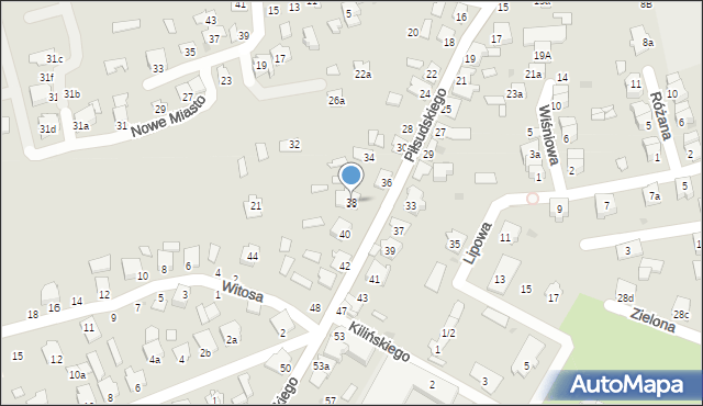 Kolbuszowa, Piłsudskiego Józefa, marsz., 38, mapa Kolbuszowa