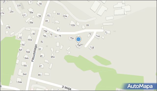Kolbuszowa, Piłsudskiego Józefa, marsz., 73a, mapa Kolbuszowa