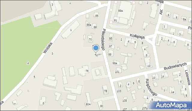 Kolbuszowa, Piłsudskiego Józefa, marsz., 74, mapa Kolbuszowa