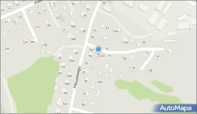 Kolbuszowa, Piłsudskiego Józefa, marsz., 79c, mapa Kolbuszowa