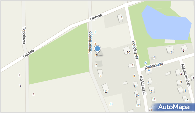 Kołczygłowy, Piłsudskiego Józefa, marsz., 5a, mapa Kołczygłowy