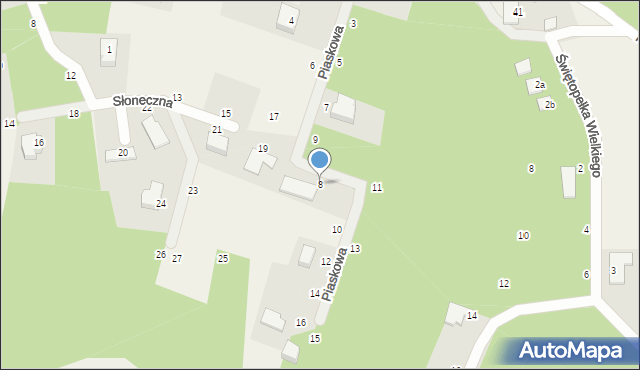 Koleczkowo, Piaskowa, 8, mapa Koleczkowo