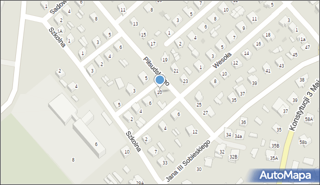 Kolno, Piłsudskiego Józefa, marsz., 10, mapa Kolno
