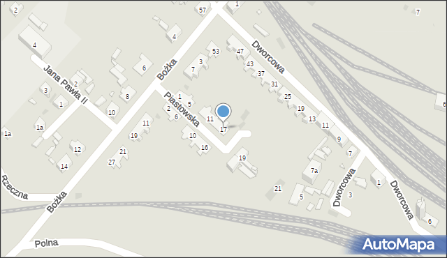 Kolonowskie, Piastowska, 17, mapa Kolonowskie