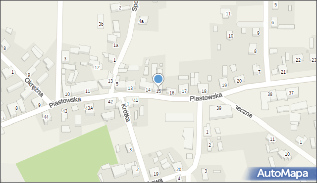 Kolsko, Piastowska, 15, mapa Kolsko