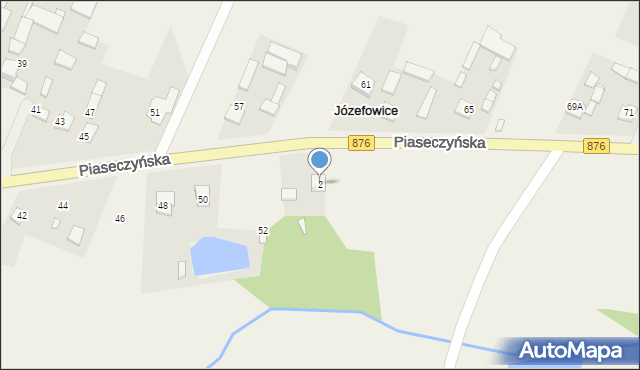 Komorniki, Piaseczyńska, 2, mapa Komorniki