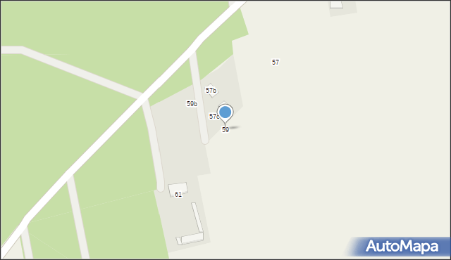 Komorowo, Piaski, 59, mapa Komorowo