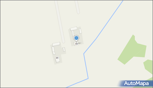 Komorowo, Piaski, 63, mapa Komorowo