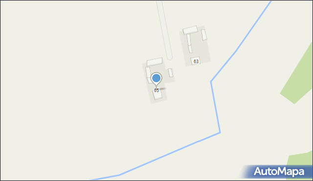 Komorowo, Piaski, 65, mapa Komorowo