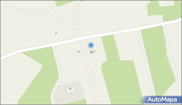 Komorowo, Piaski, 89, mapa Komorowo