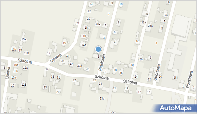 Komprachcice, Piaskowa, 1, mapa Komprachcice