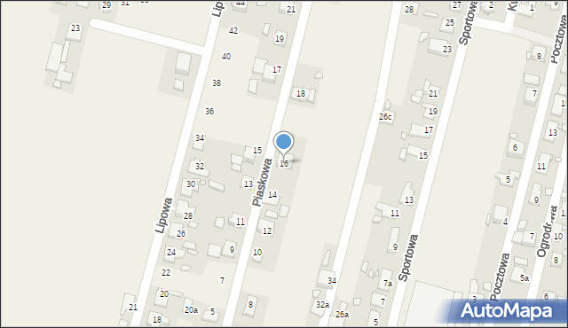 Komprachcice, Piaskowa, 16, mapa Komprachcice