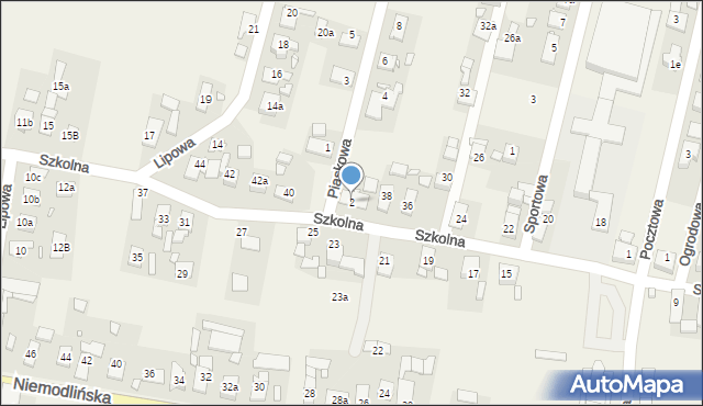 Komprachcice, Piaskowa, 2, mapa Komprachcice