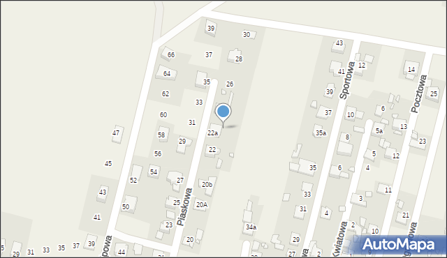 Komprachcice, Piaskowa, 22b, mapa Komprachcice